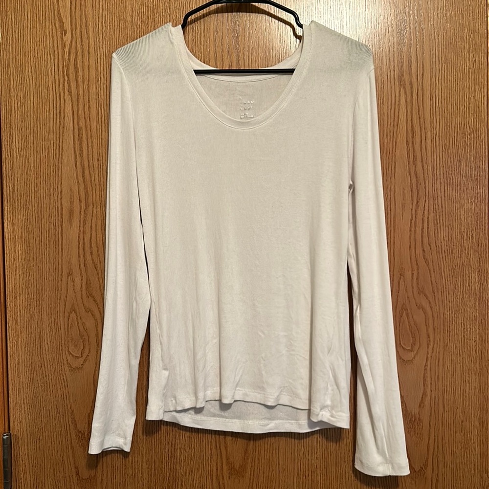 a new day white long sleeve top